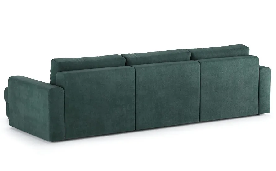 Диван угловой Ларсон 3М Nordic 74 изумруд - 4