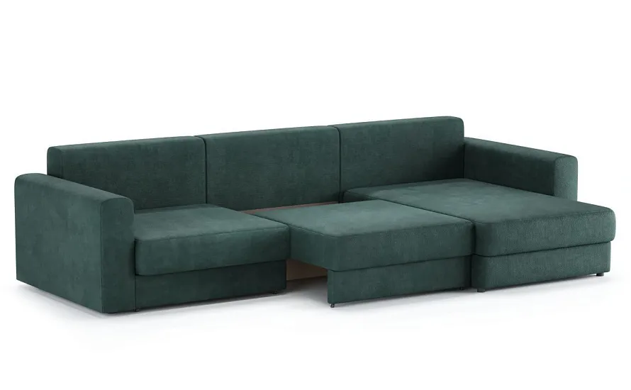 Диван угловой Ларсон 3М Nordic 74 изумруд - 5